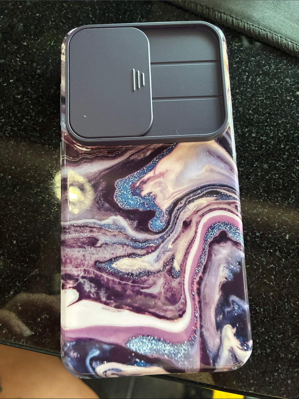 Stylish Purple Marble Phone Case with Camera Cover galaxy s26 plus